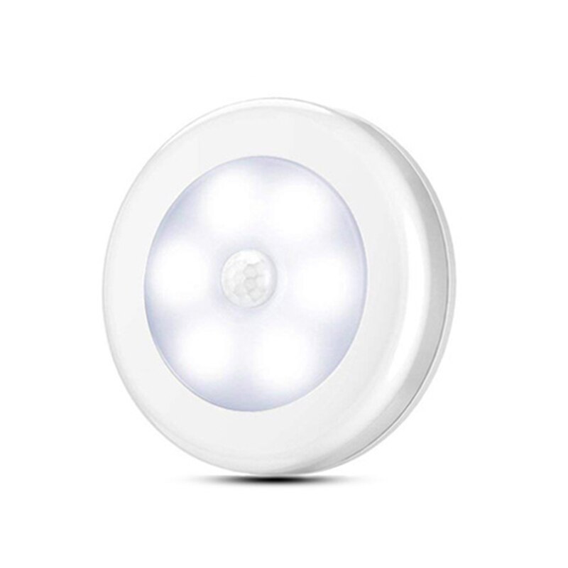 Motion Sensor Light Wireless Waterproof Indoor Outdoor Spotlight LED Battery Security Night Light 6 LED Garden Wall Lamp: White White Light