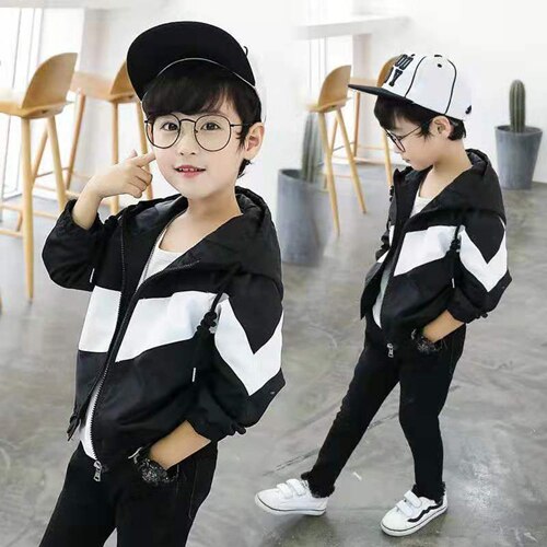 Age For 3-12 Yrs Kids Boys Coat Fall Children Jackets Windbreaker Outwear Handsome Style Coats Spring Autumn Baby Boy Clothes: 02 / 3T