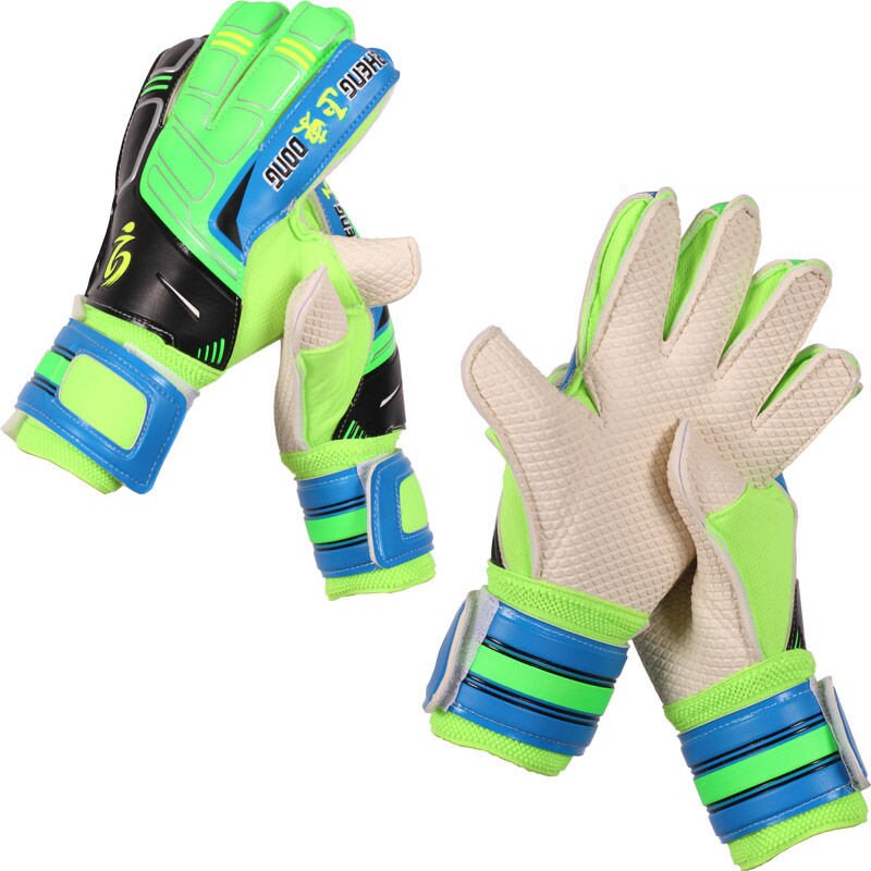 Classic American Football Gloves Outdoor Sport Camping Durability Gloves Rugby Gloves with Finger Guards: Green / 8