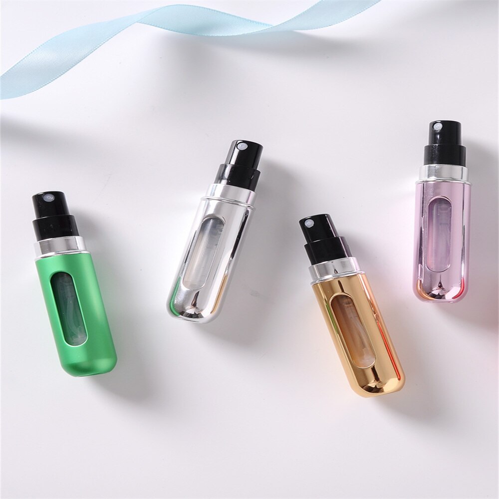 Vaporisateur de parfum rechargeable en aluminium, facile à transporter, Mini récipient, bouteilles de stockage de cosmétiques vides, 5ml