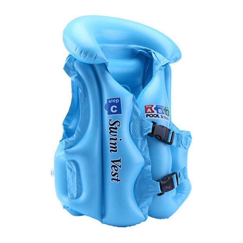 Kinderen Vest Pvc Opblaasbare Zwemmen Float Drijfvermogen Veiligheid Vest Roeien Opblaasbare Zwemmen Vest