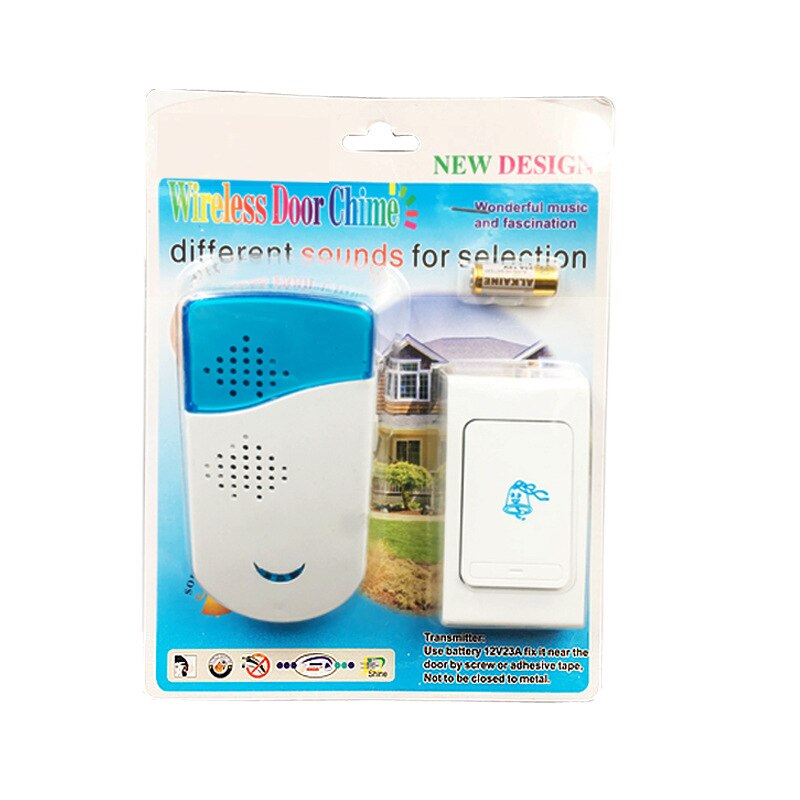 Draadloze Deurbel Gate Alarm Deurbel Stabiele Gevoeligheid Smart Home Batterij Chime Deurbel Intercom Systeem 12 Tune Liedjes: Default Title