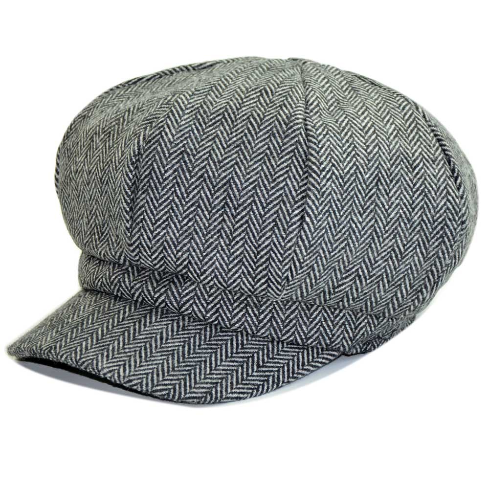 Gorros clásicos de Otoño Invierno para mujer, boina cálida para niñas, sombrero Octagonal para chicas,