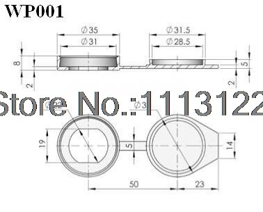 Diameter 22mm plast svart vattentätt lock för  ms705 kamlås  wp001 utomhus  ms816 skåp kamlås vattentätt lock 1 pc