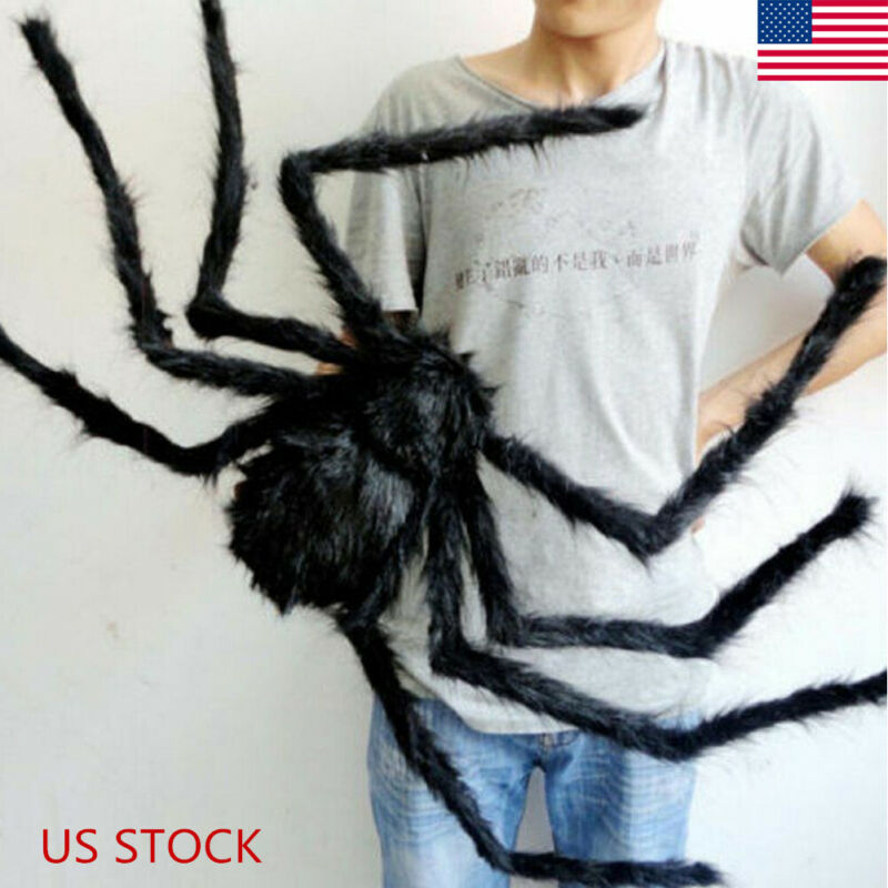 Araña, decoración de Halloween, Casa Encantada, accesorio de interior, exterior, negro, gigante, EE. UU.
