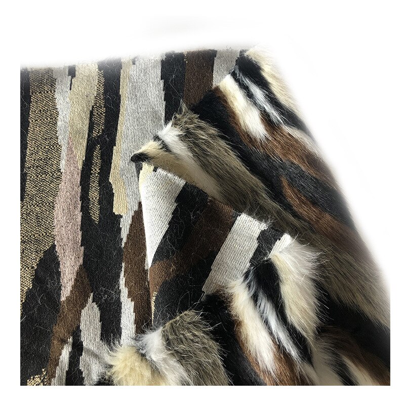 Faux Fur Kleur Jacquard Pluche Thuis Textiel Home Stof