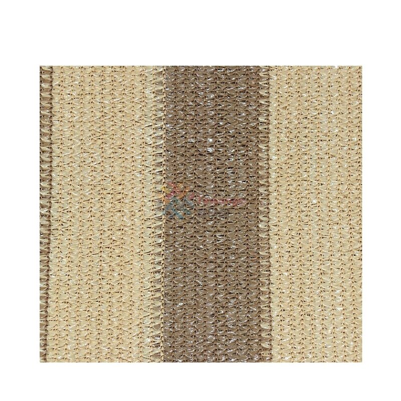 Tewango Gelb + Braun Streifen Schatten Netz Garten Sukkulenten Pflanzen Sonne Block Tuch Terrasse Dach Schattierung Vorhang 1X2 M 2X2 M 2X2,4 M
