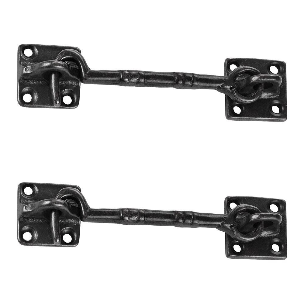 Andyes 2 Pcs 4 1/2 "Schuifdeuren Schuur Deur Lock Klink Haak & Oog Gegoten Koperen Hardware Voor Houten Deuren window Kabinet Gate
