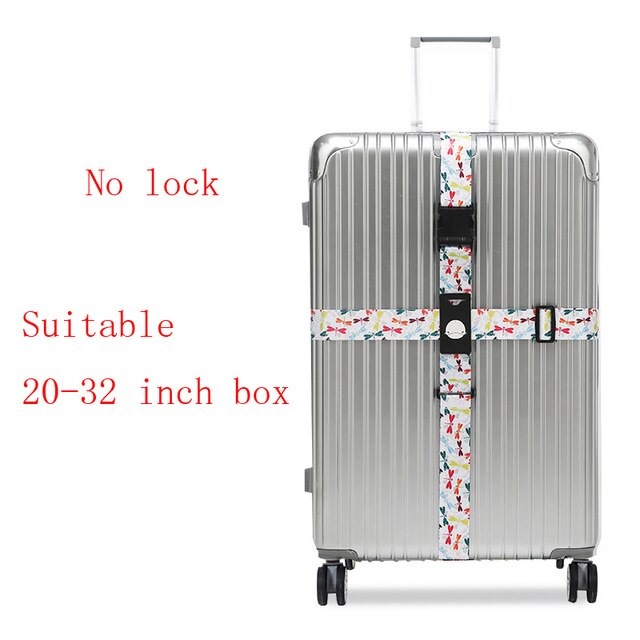 Valise de voyage réglable avec mot de passe à 3 chiffres, serrure à bande croisée à sangles en corde, accessoire de voyage: NO lock H3
