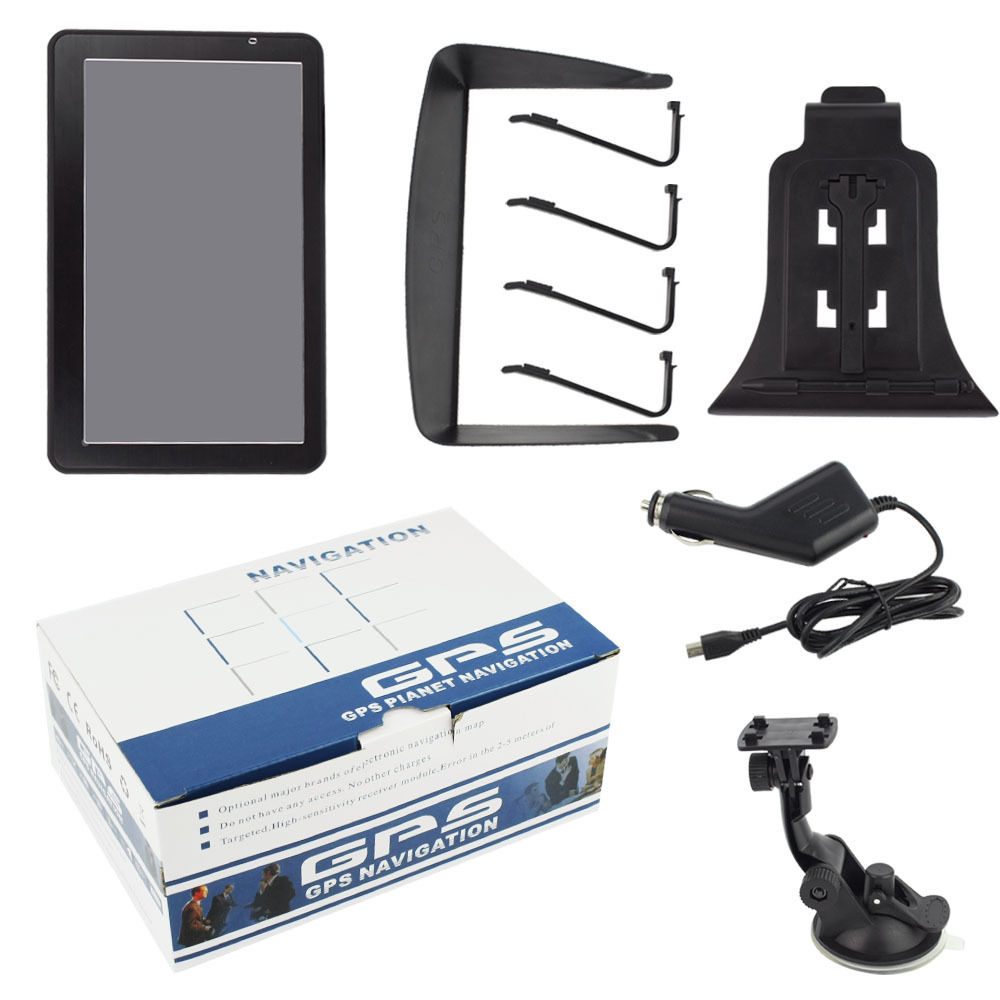 Sistema Windows 7 "HD pantalla táctil Bluetooth coche camión Navegador de navegación GPS negro con sombrilla