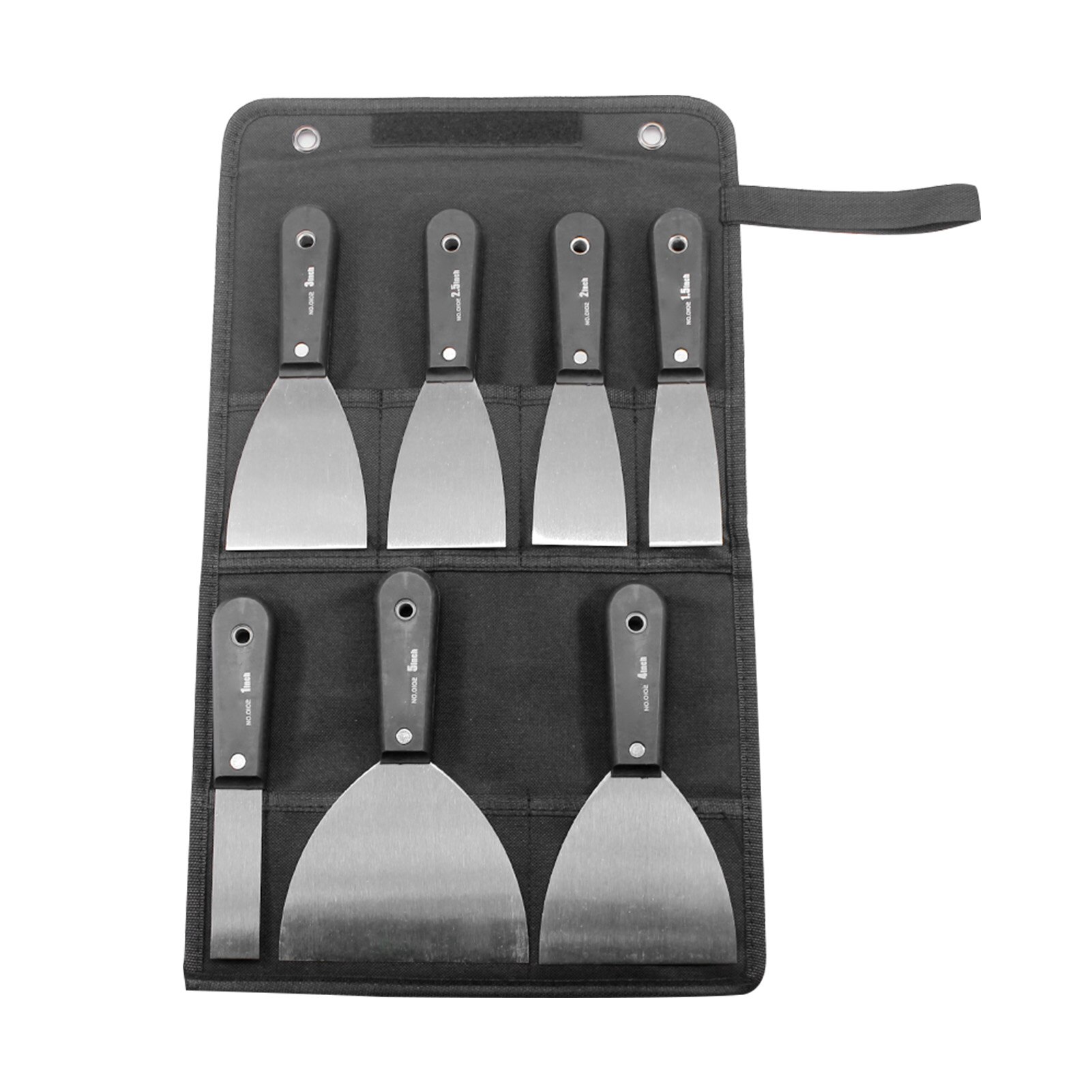 7pcs With Handle Durable Filling Spatula Plastering Drywall Flexible Scraper Blade Putty Tools Set Crown Molding Carbon Steel