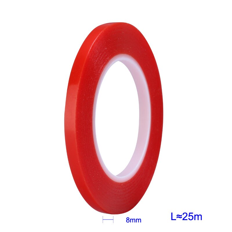 25 mt Wärme Beständig doppelseitige Transparent Klebeband Aufkleber 2mm 4mm 6mm 8mm 10mm Handy LCD Reparatur Werkzeug
