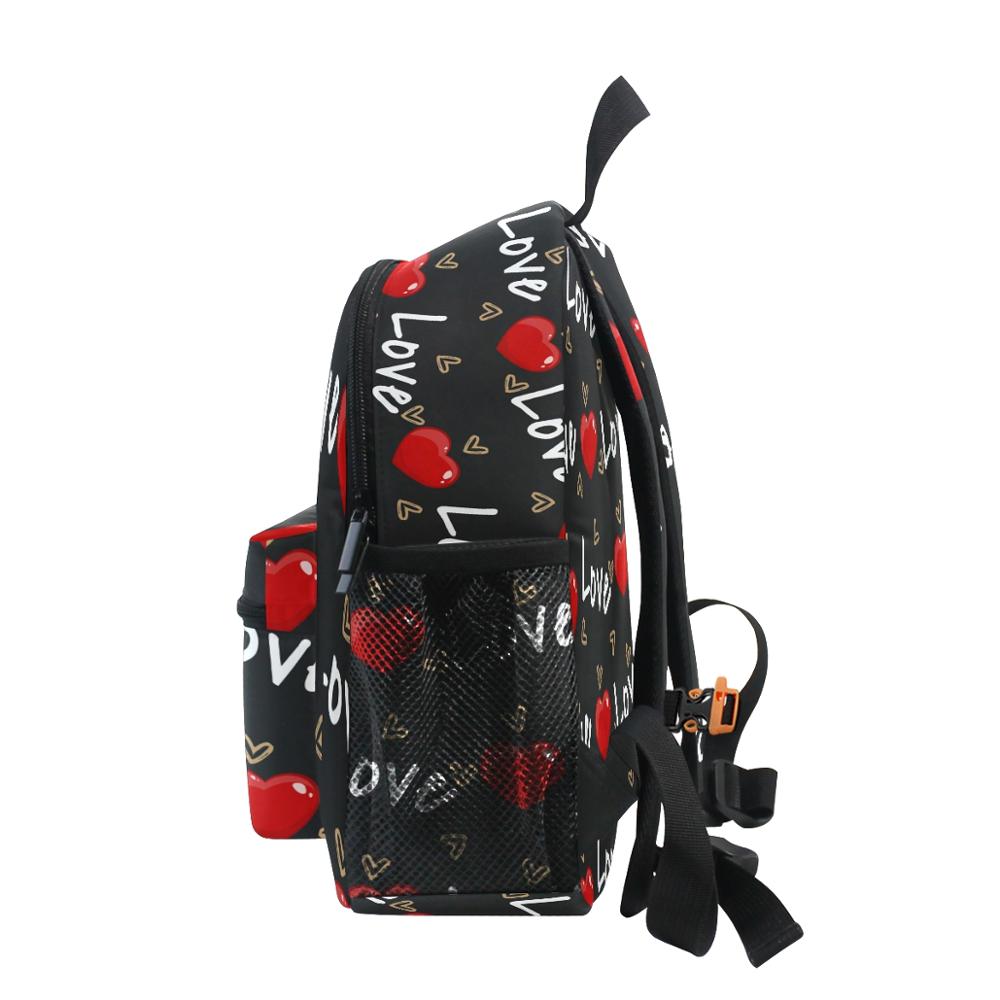 Moda Coração Vermelho Com Amor Texto Mochilas Bonito meninas do Estudante Da Escola Sacos Mochila Meninas Luxo Adolescente do Sexo Feminino Saco Da Senhora Saco de Livro