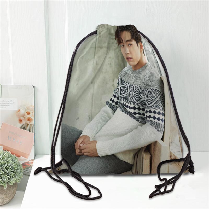 Nam Joo Hyuk Drawstring Backpack Women Men Causal Travel Bags Softback Storage Bags Ladies Shopping Bags 20201102