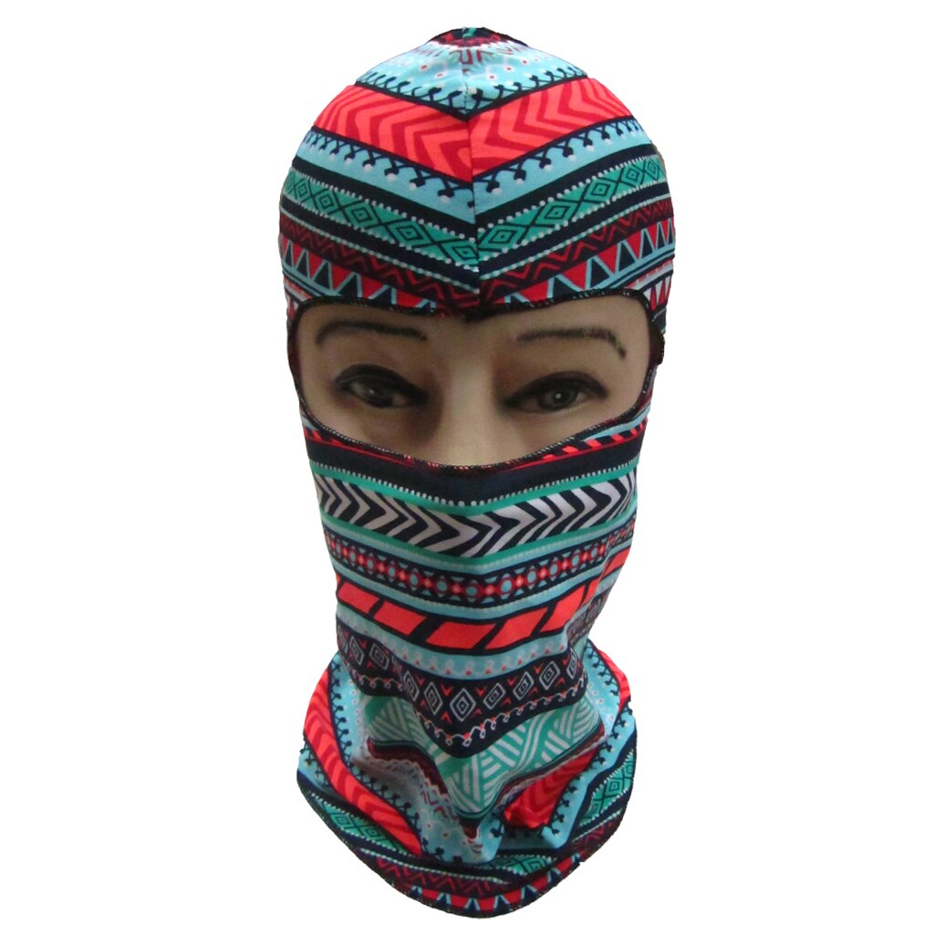 Motorcycle Full Face Mask Fibre Balaclava Cycling Neck Protection Pattern 8