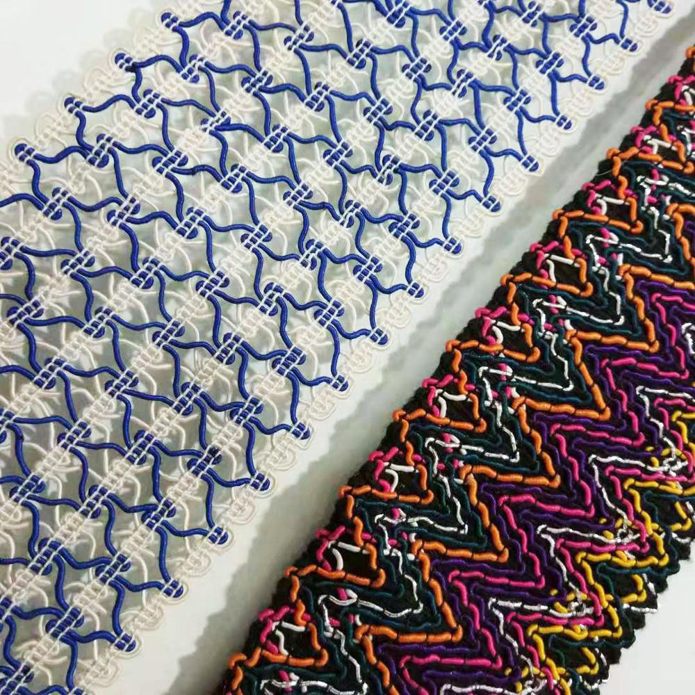 Elastyczna taśma na barana 7-8cm szerokość taśma poliestrowa torba na ubrania wstążka dekoracyjna ozdobna plecionka akcesoria koronkowe robić szycia