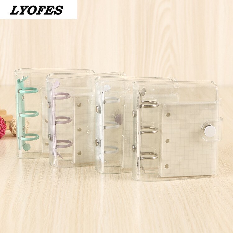 Kawaii Mini Pocket 3 Ring Loose-leaf Diary Notebook Binder Journal Agenda Book Birthday Set Korean School Stationery