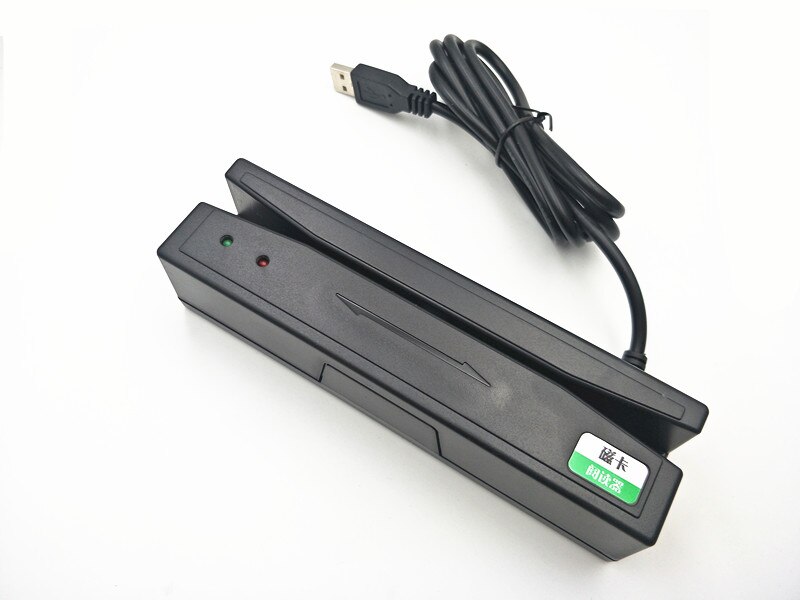 2 Track USB Magnetic membership card Reading machine Card Reader Stripe Bidirectional Card Strip Scanner for USB PC