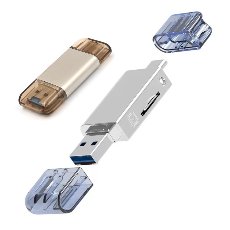 Lecteur de carte mémoire USB 3.0 SD-Micro SD 2 en 1 USB Type C SD