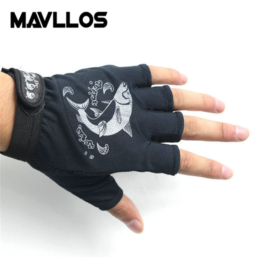 Mavllos 3 Kleur Outdoor Sport Vissen Handschoenen 1 Paar Halve Vinger Vliegvissen Handschoenen Mannen Waterdichte Ademende Anti-slip Duurzaam