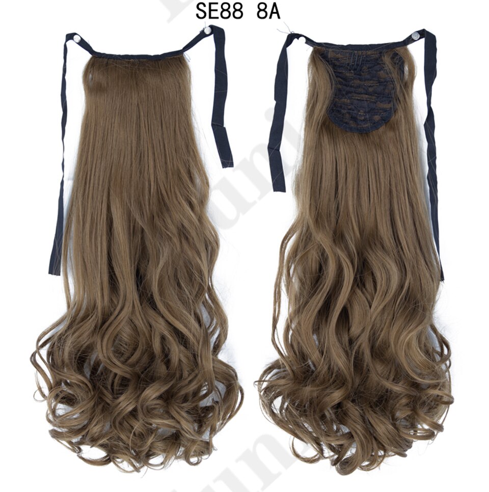 WERD 18 Inches Big Wave Hair Extensions High Temperature Chemical Fiber Hair Extensions White / Black Female: 8a