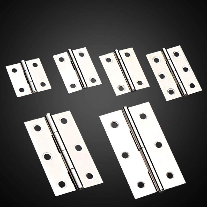 2 stks Met lager Deur Scharnier 2/2. 5/3 Inch Rvs Mini Lade Sieraden Doos Zilveren Kast Scharnieren Voor DecorationFurniture