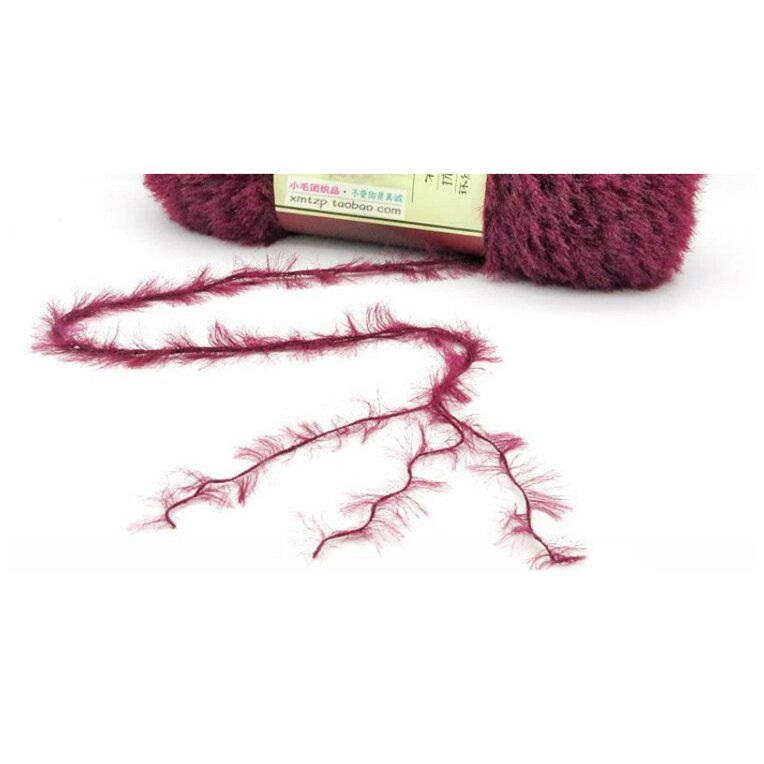 2Pcs / Lot 100g/pcs Double-sided Wool Yarn Hand Knitting Scarf Yarn Takes Off double-sided Wool Imitation Fur Long Wool Mink Fur