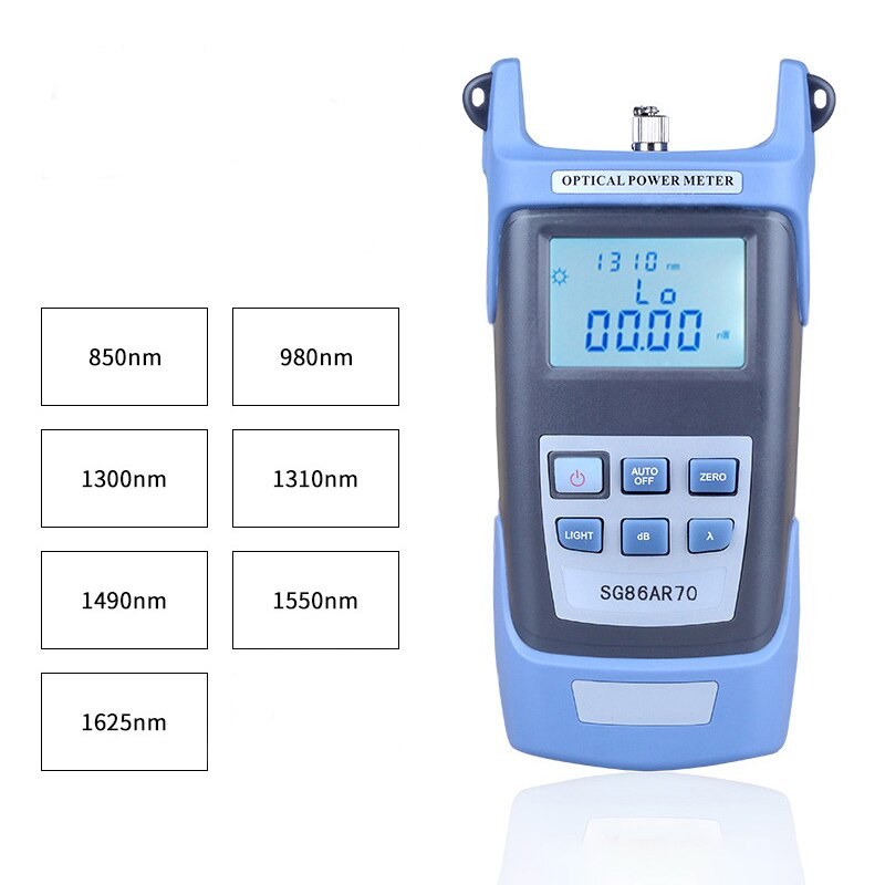 Handheld Optical Power Meter High Precision Optical Fiber Tester Optical Attenuation Test With Fc/Sc Adapter