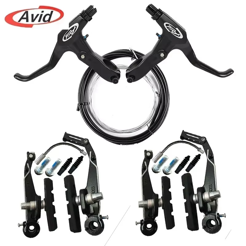 AVID-Jeu d'étriers de frein en V pour vélo, poignée de frein de , levier de frein en V pour VTT, ligne avant arrière SD3: WHITE