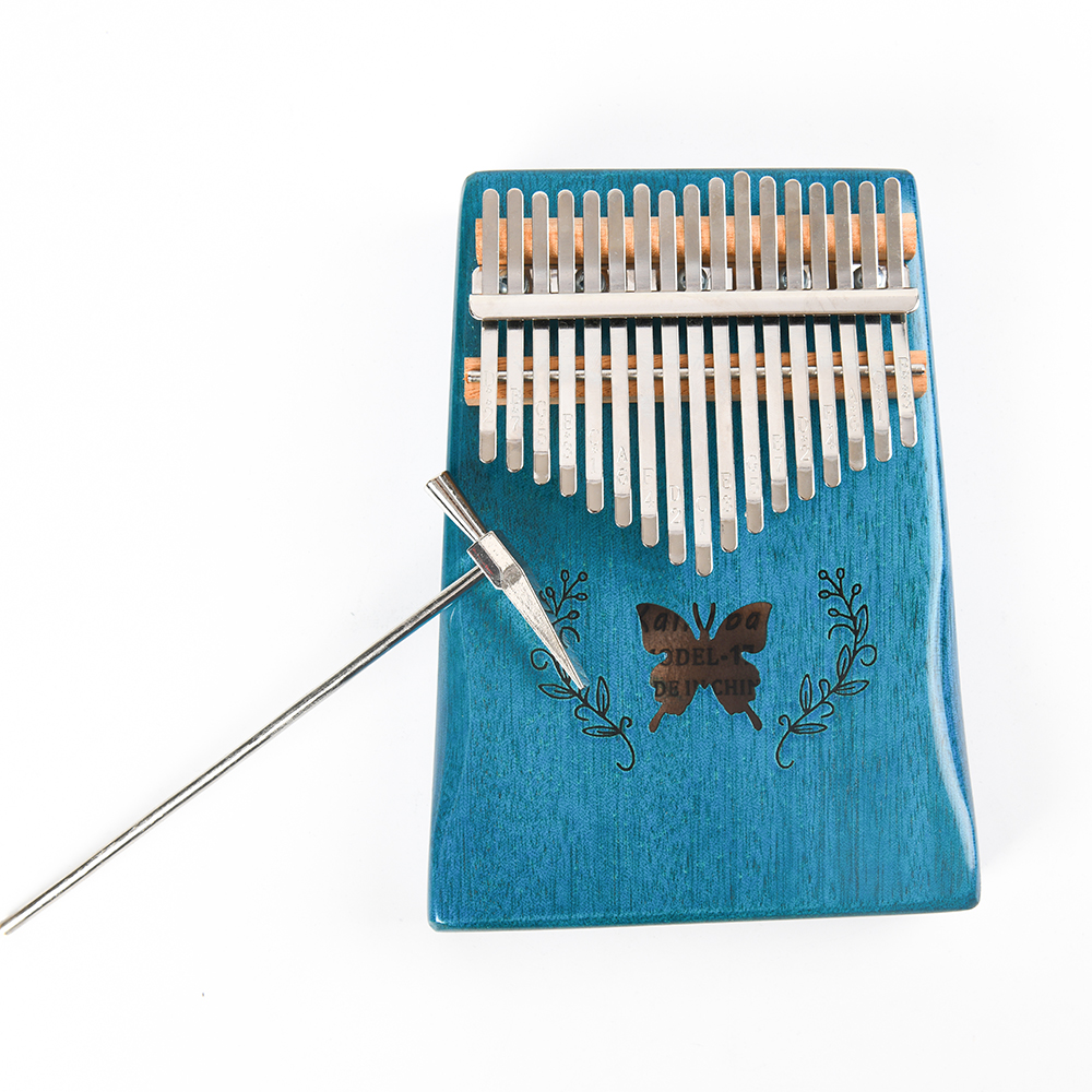 Children's and Girls' Styles 17 Keys Kalimba Pattern Thumb Piano Mahogany Body Musical Instrument 17 Keys Kalimba