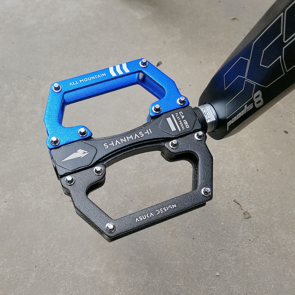 SMS YCA150-pedales de rodamiento de bicicleta de montaña, anchos y cómodos, aleación de aluminio ligera, 402 g/p