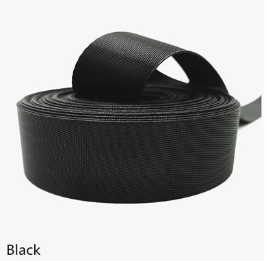 Sac à bandoulière pour ruban de sécurité | Ruban de sécurité noir, largeur de 10M 20-50mm sac à dos ruban en Nylon, sac de couture, accessoires pour bricolage, ceinture pour animal de compagnie: black 38mm