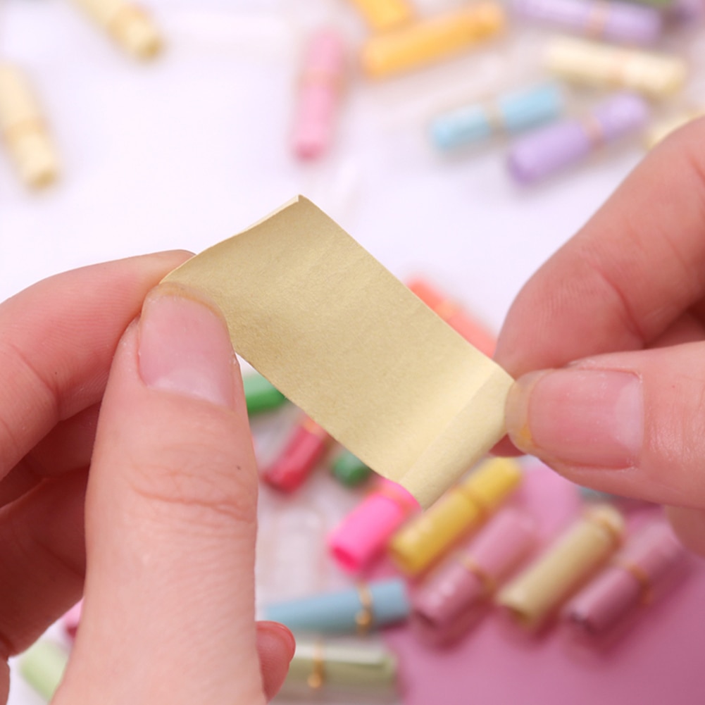 50Pcs Love letter capsule paper roll wishing bottle Clear Wish Bottle Blank Letter Paper Message Envelope Love Pill