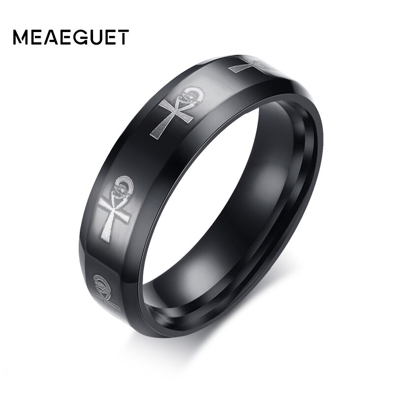 Key of Life wedding brands Ankh Mens Rings Stainless Steel Engagement Party Bague Ring Anillos Hombre