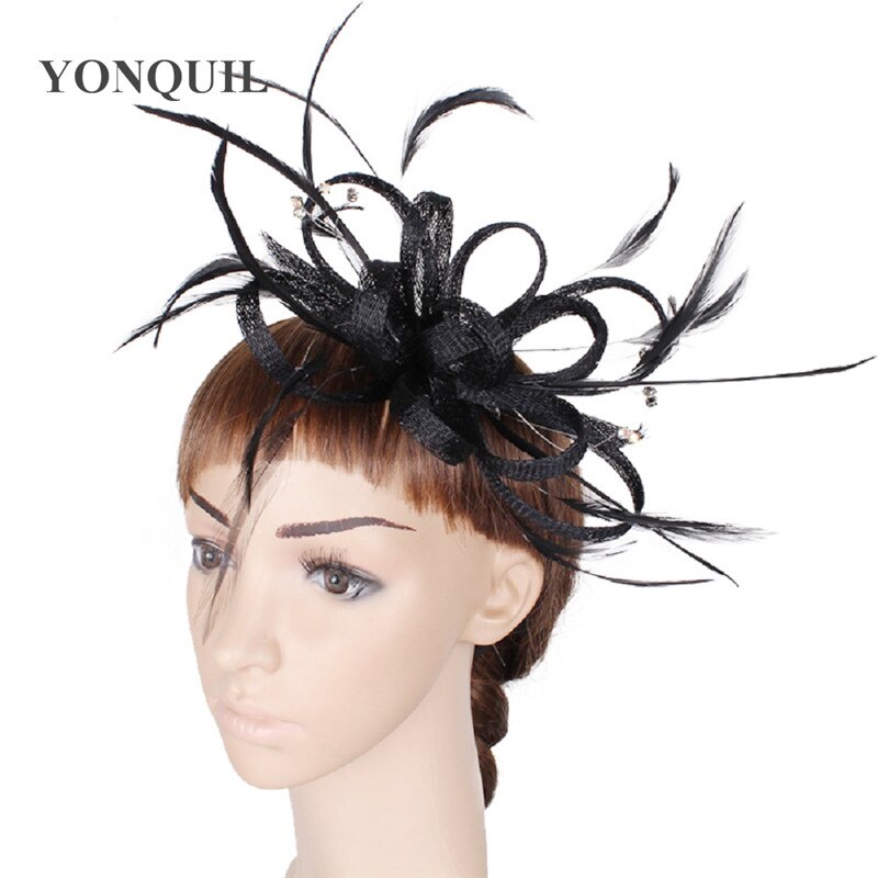 Coiffe pour femme, fascinateur, décoration en plumes, accessoires pour cheveux, coiffure de mariage, bandeau pour occasion, syf 105