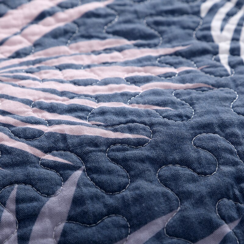 Tegneserie sommer dobbelt etterslep vattert tynn dyne quilt sengeteppe kaster teppe quilting tepper rutete bomull 1pc# sw