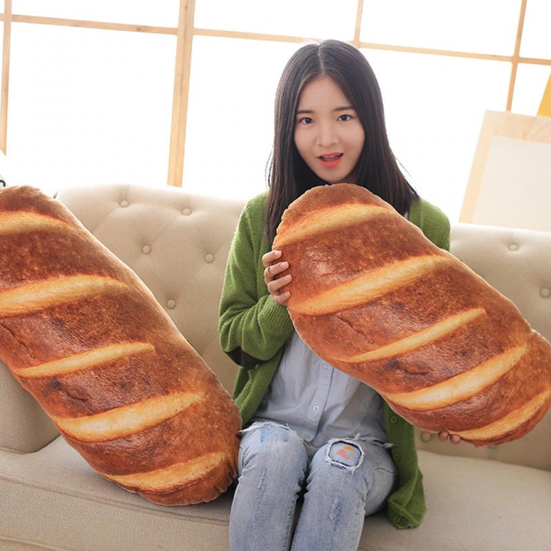 3D Simulation Brot Kissen Plüsch Kissen Lustige Lebensmittel Nickerchen Kissen Kissen für Sofa freundlicher Spielzeug Geburtstag Heimat Dekor Cojines