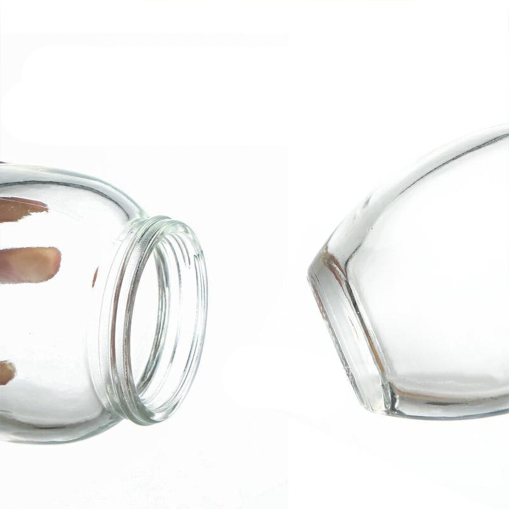 2Pcs 200Ml Glas Honing Pot Clear Jam Pot Met Aluminium Deksel Voor Home Kitchen Gebruik (Willekeurige Kleur deksel)