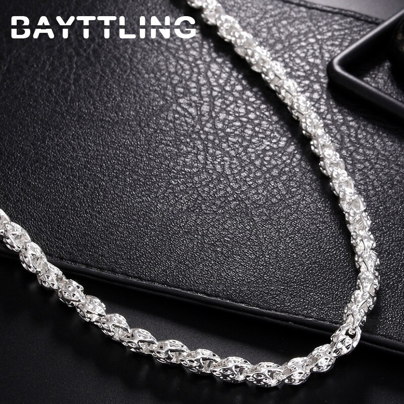 Bayttling 925 Sterling Zilver 20/24 Inch 5Mm Dragon Head Collier Voor Vrouw Man Party Mode Bruiloft Sieraden