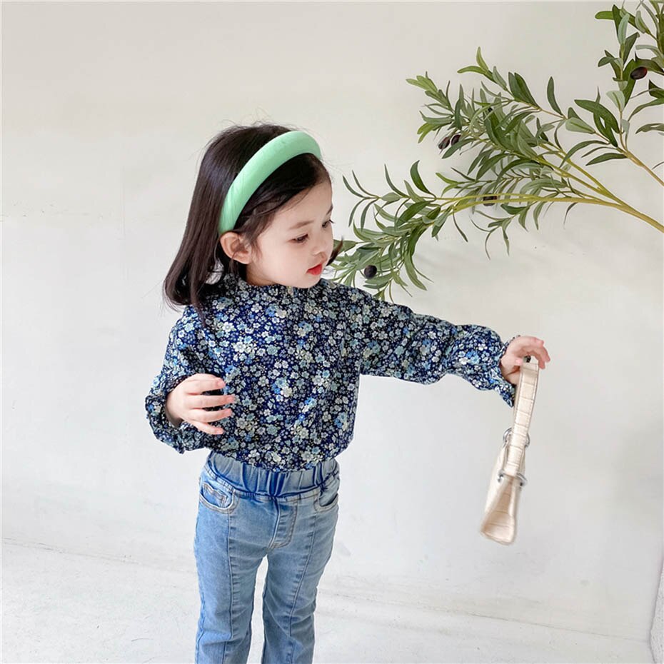 Meisjesblouse, bloemenblouse voor meisjes, peuter kinderblouse voor meisjes, casual stijl schooluniform voor meisjes