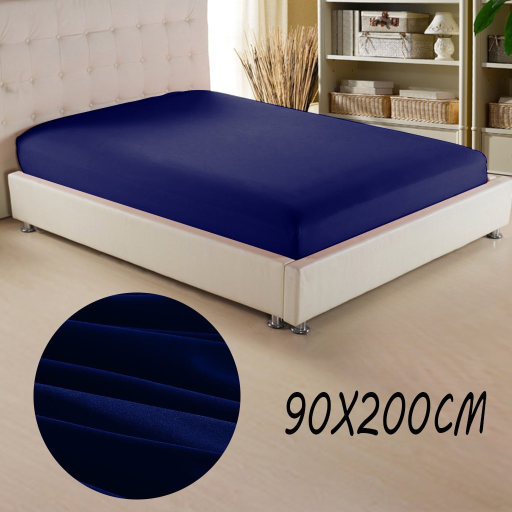 10 colors Mattress Protector Cover Solid Color Hypoallergenic Anti-mite Bed Sheet Mattress Pad Queen Size Cover 90 x 200cm: K