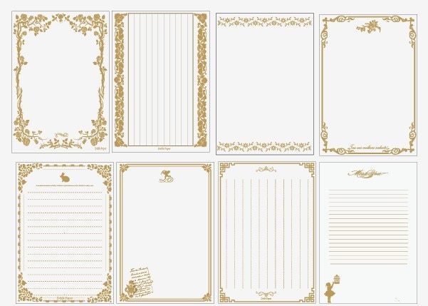 8 Sheets Kraft Brown Letter Paper Vintage European Style Letters Retro Writing Paper Note Pad Antique Stationery Romantic