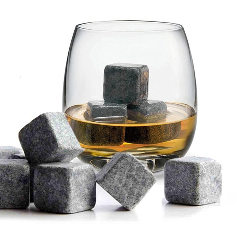 9 stks Whisky whisky Ijs Stenen Set Drankjes Bier Cooler Cubes Rocks Graniet Pouch Koeling Ijsblokje Rotsen Met Tas