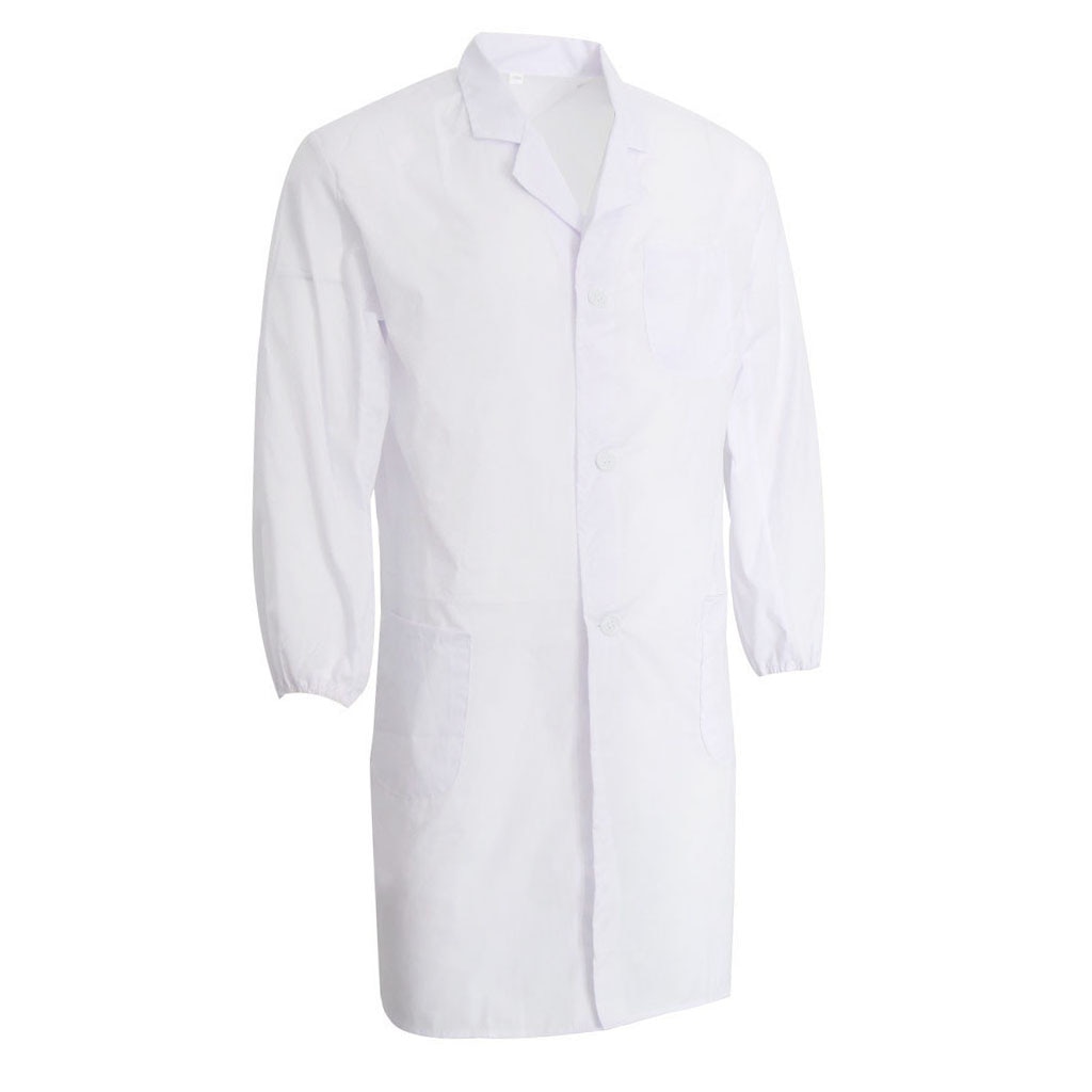 unisex Langarm Weiß Schalen Mantel Arbeits Uniform, für studenten und profis in labor, krankenhaus, hygienisch Service