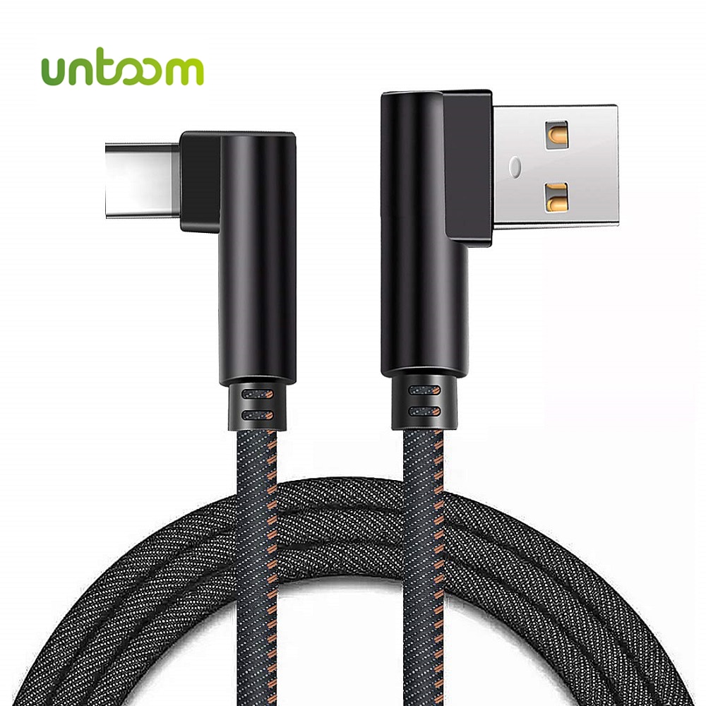 Untoom – câble USB type-c de 2M pour recharge rapide et transfert de données, cordon de chargeur usb-c pour Samsung S9, Huawei, Xiaomi Mi8, Mi6, Mix2s