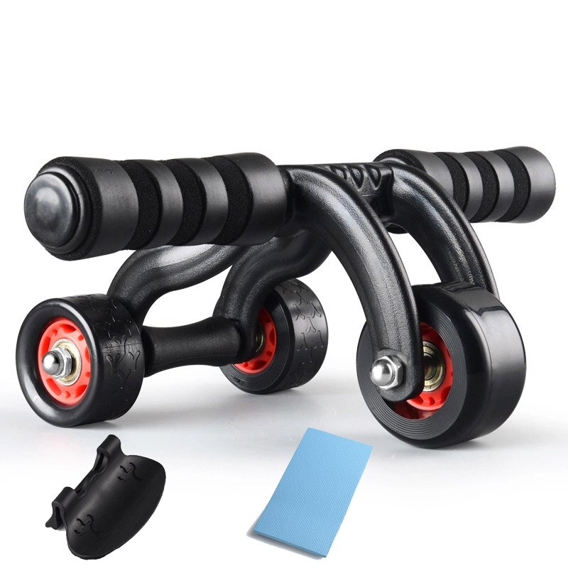 3 Wheel Power Wiel Ab Abdominale Roller Met Knie Pad Voor Workout Fitness Gym Oefening Body Building