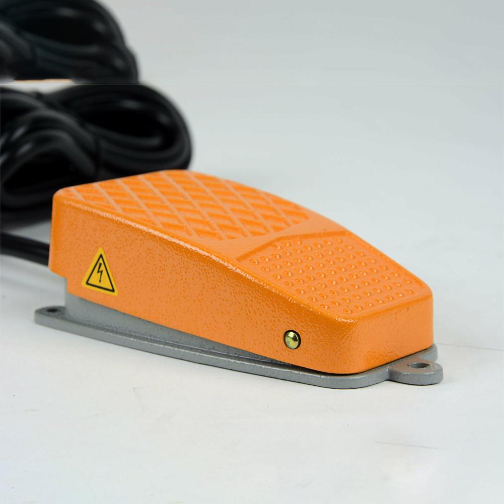 Durable de interruptor de pie Pedal eléctrico 250VAC aluminio momentáneo multiusos unipolar doble Thro