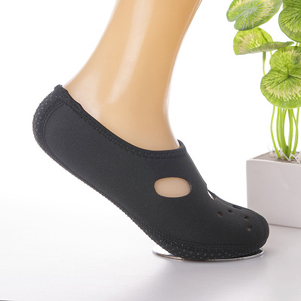 Nadadeiras antiderrapantes sapatos de praia à beira-mar sapatos de inicialização de mergulho de secagem rápida anti-deslizamento meias esportes aquáticos treino sapato de mergulho: Black / XXL