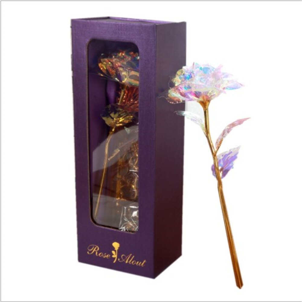 24K Gold Rose Flower Valentines Day Lover Lighting Rose for Mother's Day, Anniversary, Wedding, Birthday , Special Days