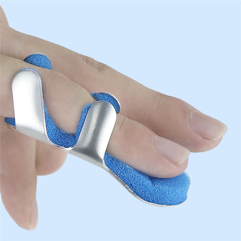 S-M-L Sponge Finger Fixing Splint Adjustable Finger Plasticity Protective Sleeve Breathable Finger Rehabilitation Sleeve Blue